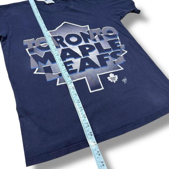 Vintage Toronto Maple Leafs T-Shirt Trench NHL Hockey Graphic Tee Medium 90s Y2K - Picture 7 of 8